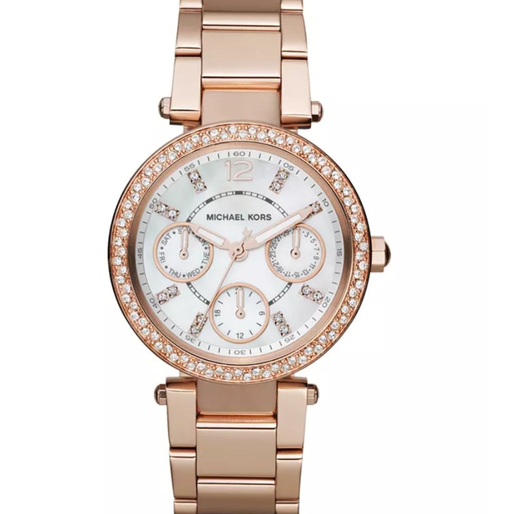 Michael Kors Women's Chronograph Mini Parker Rose